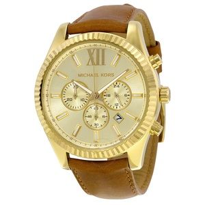 Michael Kors Lexington Chronograph Gold Dial Men's Watch
MK8447